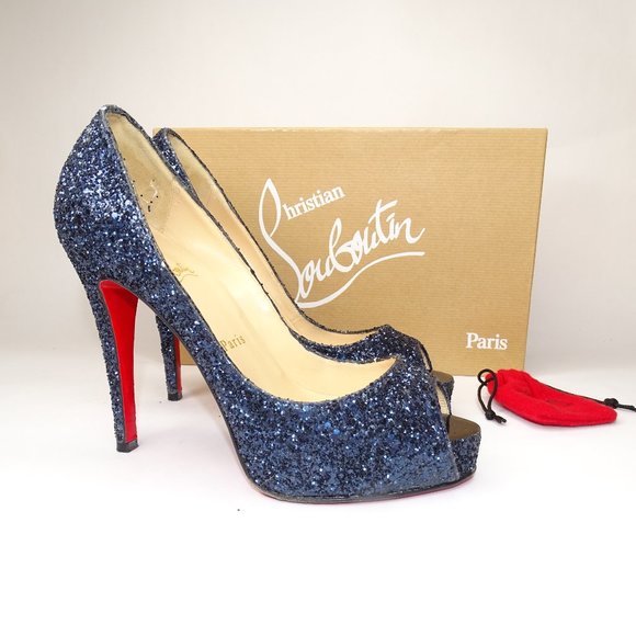 Christian Louboutin Very Prive 120 Glitter Pumps - Picture 15 of 16